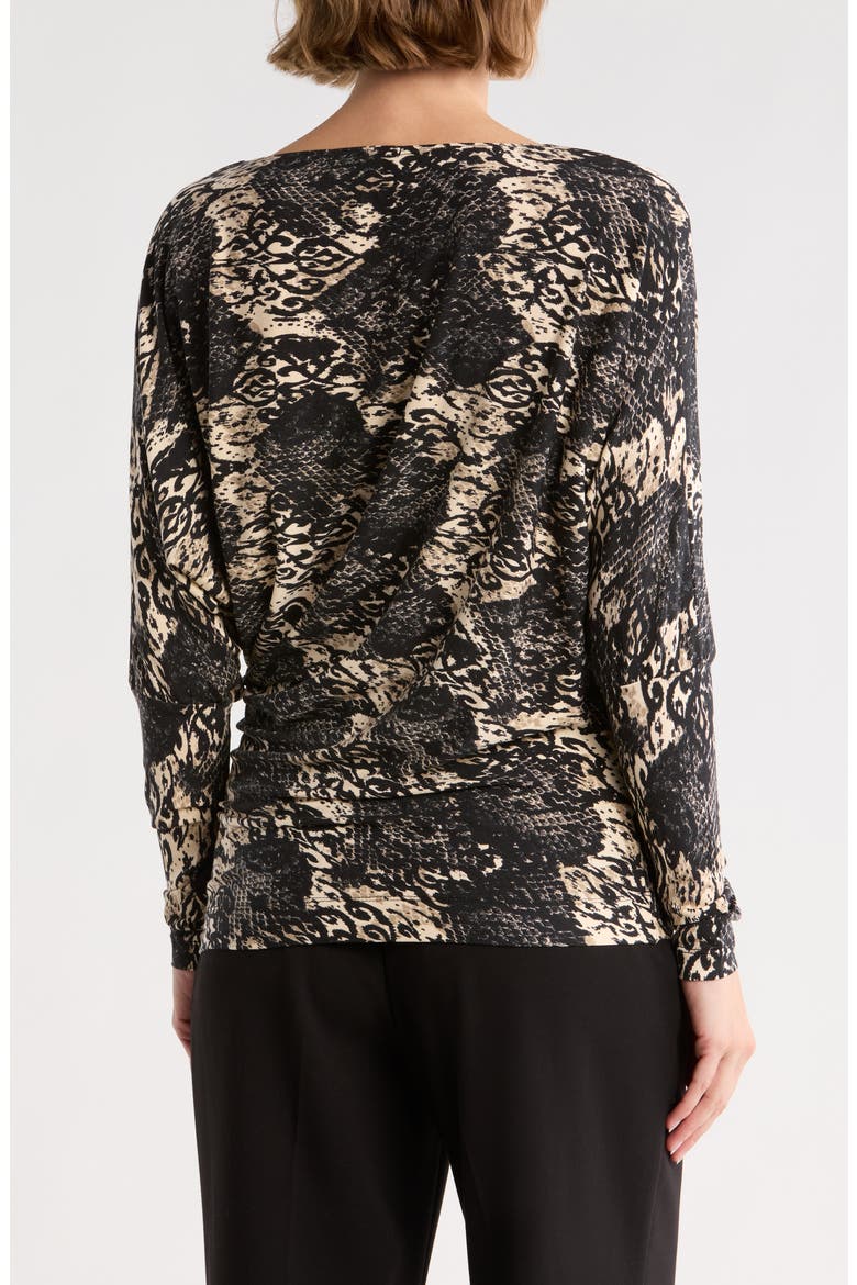 Anita Asymmetric Long Sleeve Top, Alternate, color, SNAKE LACE