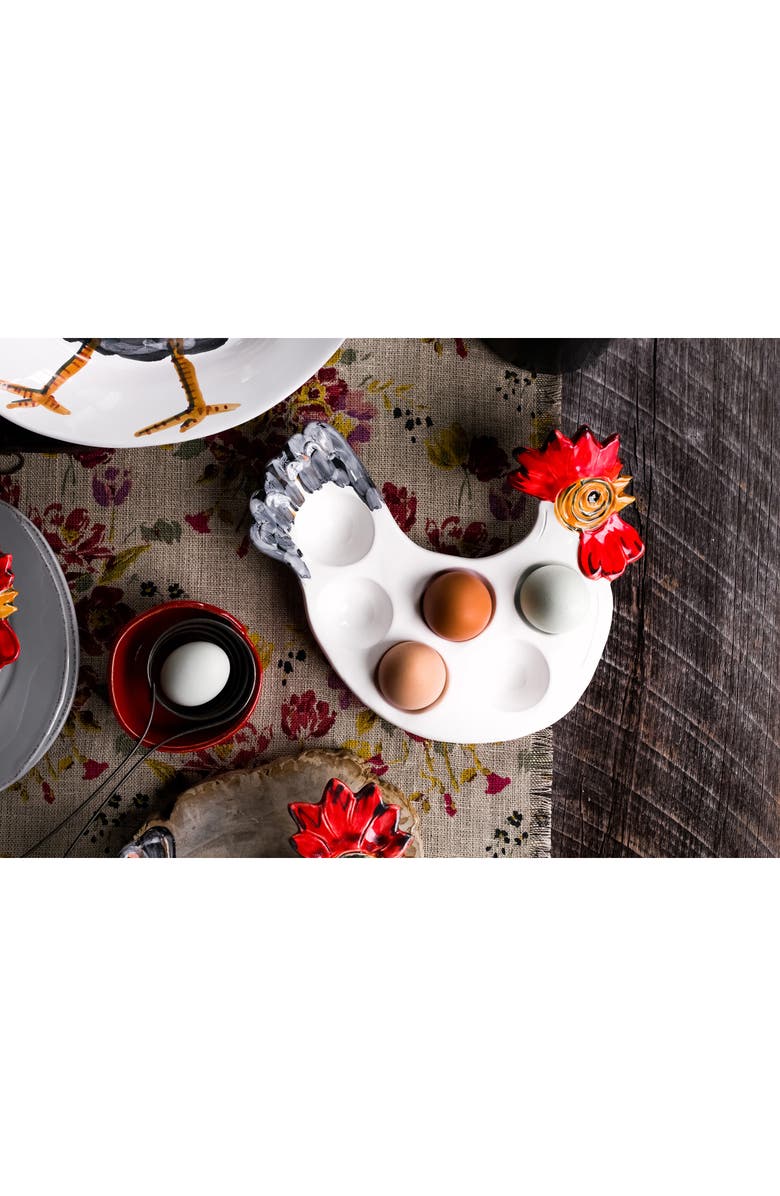 VIETRI Fortunata Rooster Egg Tray, Alternate, color,