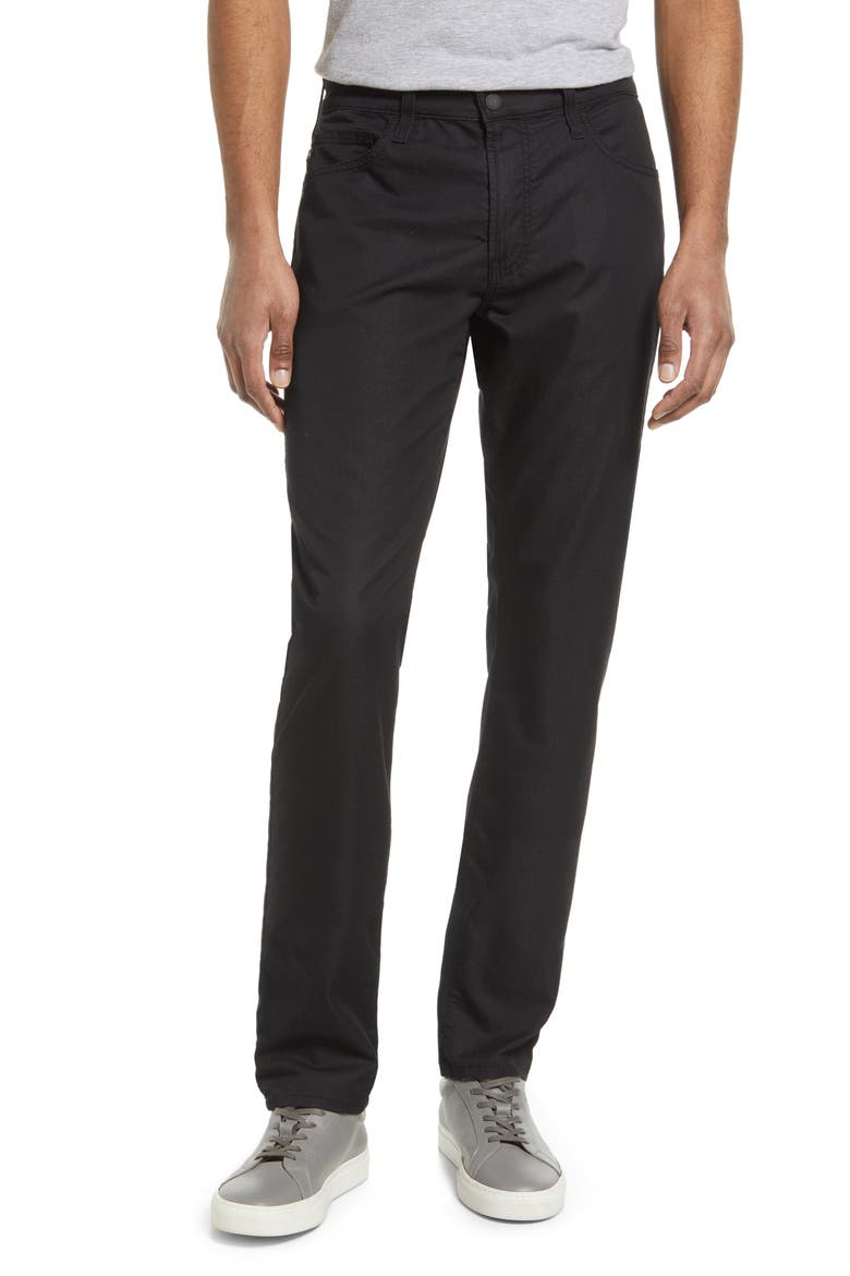 Everett Commuter Performance Slim Straight Pants, Main, color, PURE BLACK