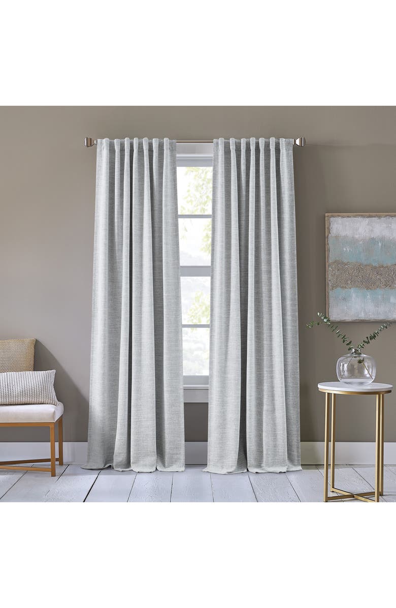 DKNY Bennett Set of 2 Blackout Curtain Panels, Alternate, color, Grey