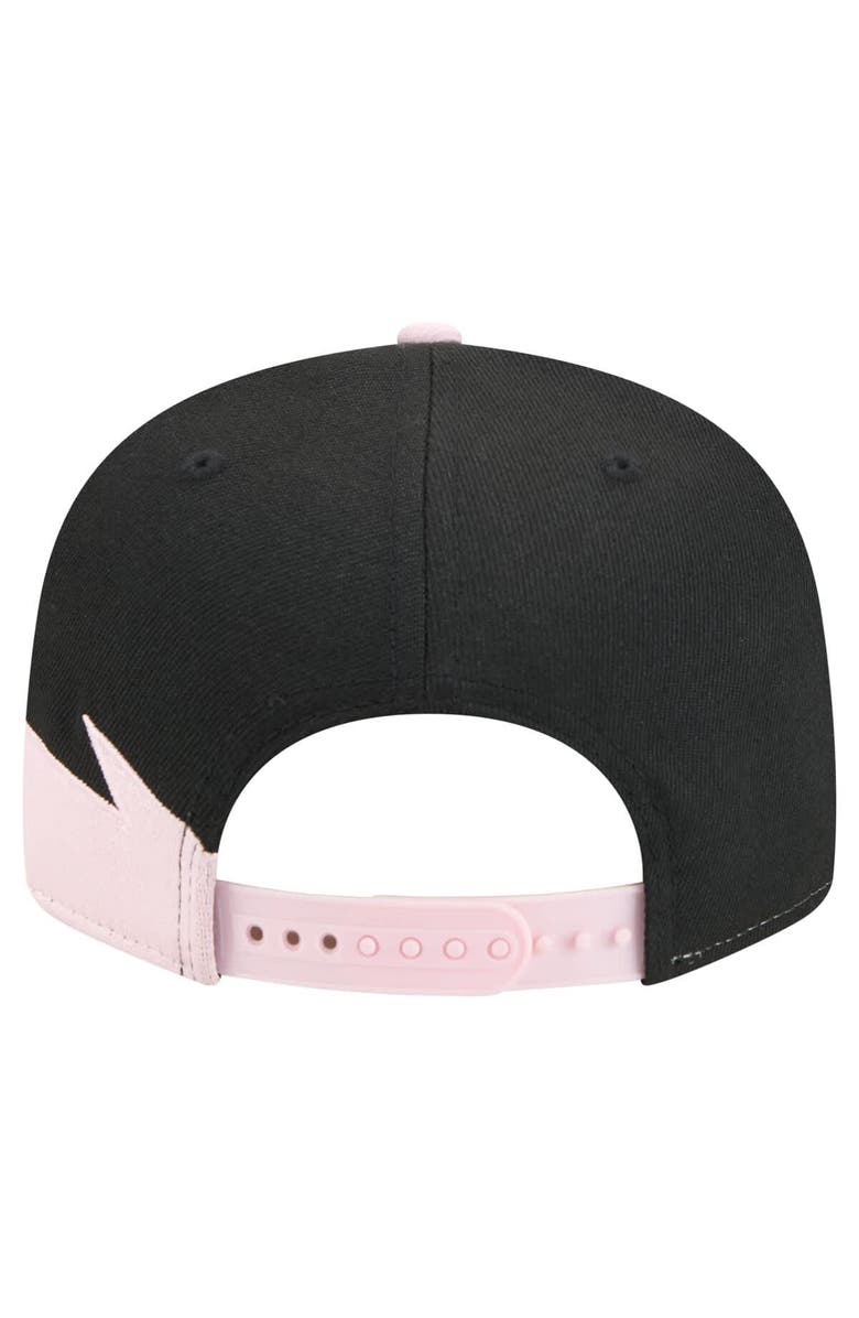 New Era Men's New Era  Black/Light Pink Inter Miami CF Jagged 9FIFTY Snapback Hat, Alternate, color, 