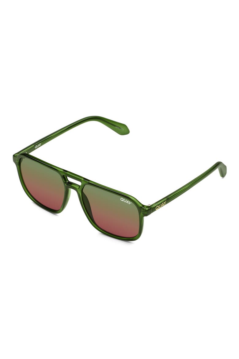x 'Love Island' On The Fly 55mm Aviator Sunglasses, Alternate, color, GREEN / GREEN BROWN