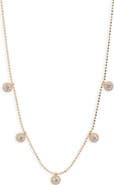 Argento Vivo Sterling Silver Cubic Zirconia Station Necklace