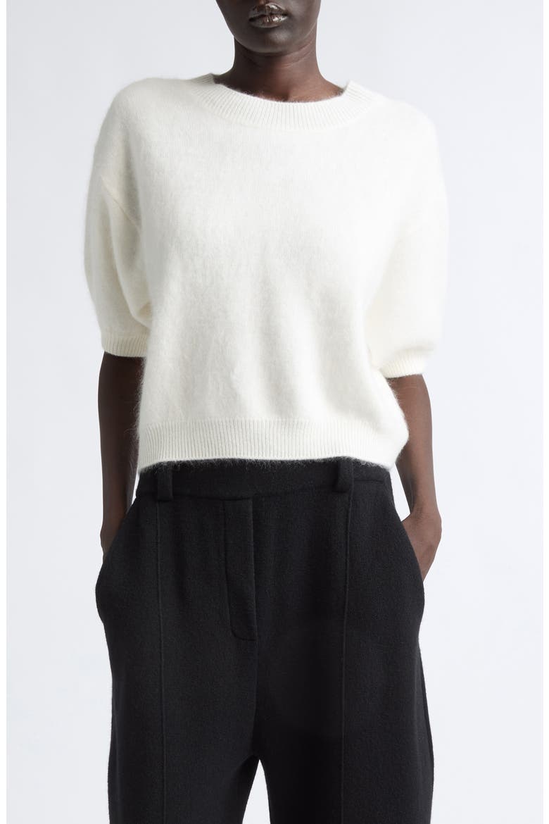 Juniper Brushed Cashmere Sweater, Main, color, CREAM BRUSHED