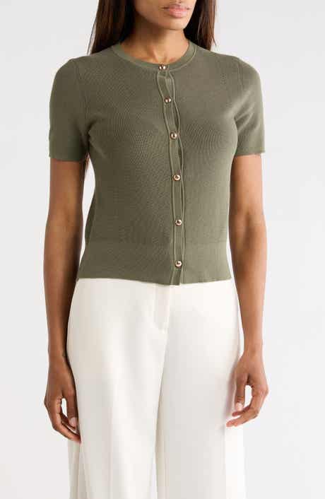 rag & bone Plaza Short Sleeve Crop Cardigan