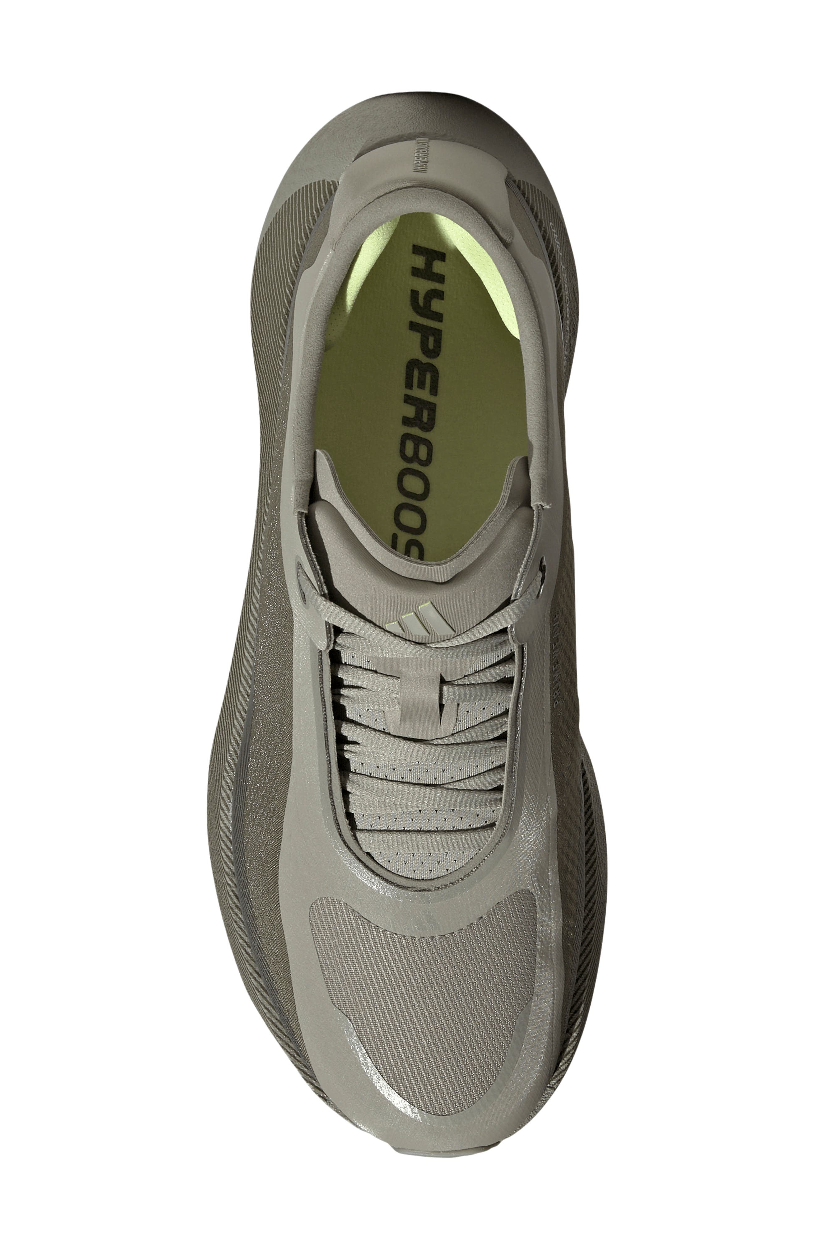 Hyperboost Edge Running Shoe, Alternate, color, SILVER PEBBLE/ KHAKI/ LEMON