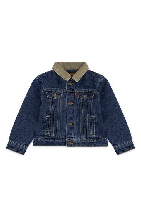 Kids' Corduroy Collar Denim Trucker Jacket (Baby)