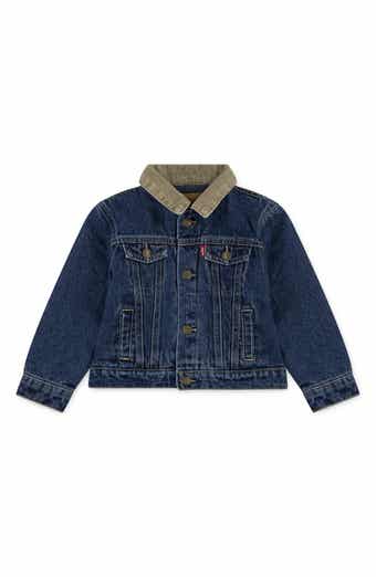 Kids' Corduroy Collar Denim Trucker Jacket