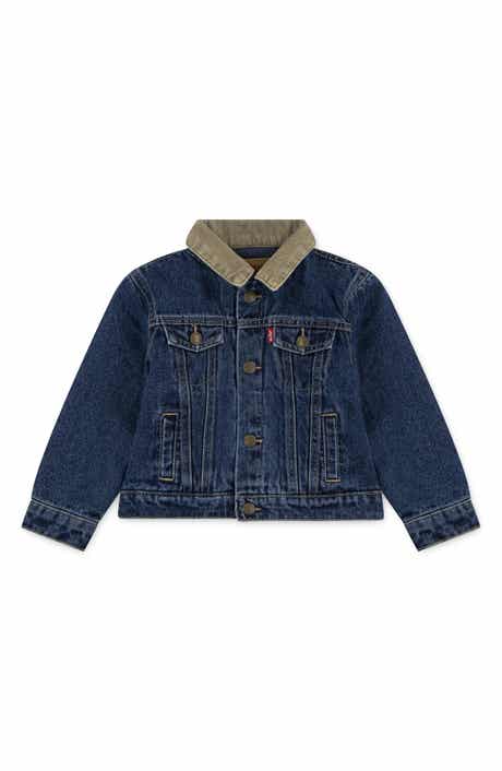 Kids' Corduroy Collar Denim Trucker Jacket
