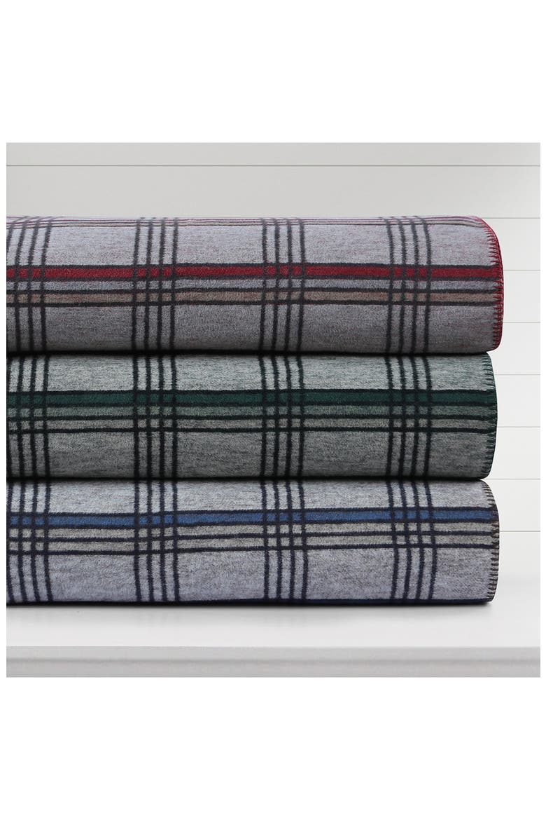 Yarn Dyed Plaid Throw Blanket, Alternate, color, PLAID DEEP RED