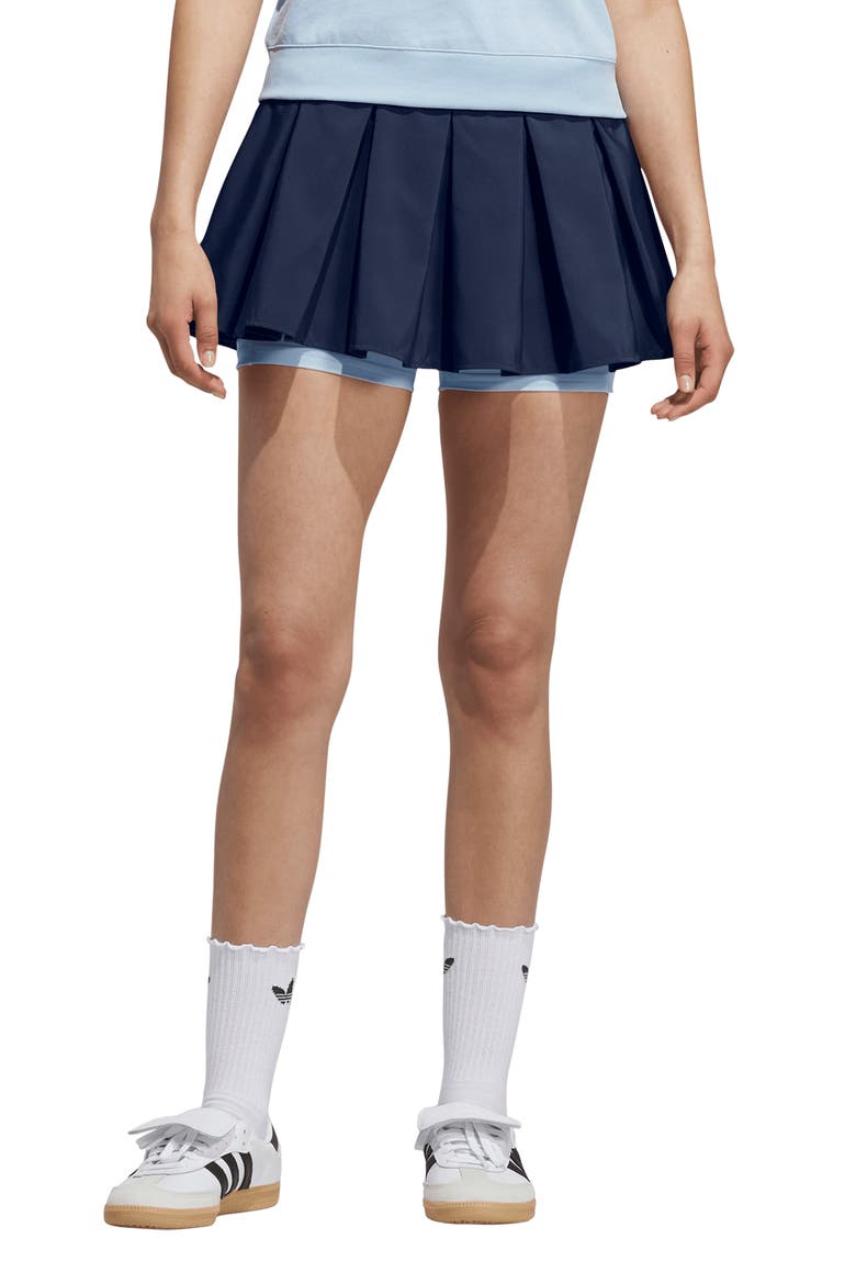 Pleated Miniskirt, Main, color, NIGHT INDIGO