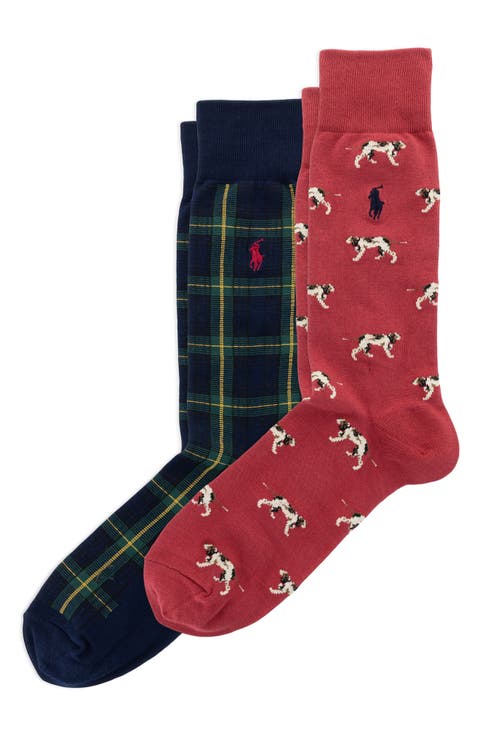 Dog & Plaid 2-Pack Socks