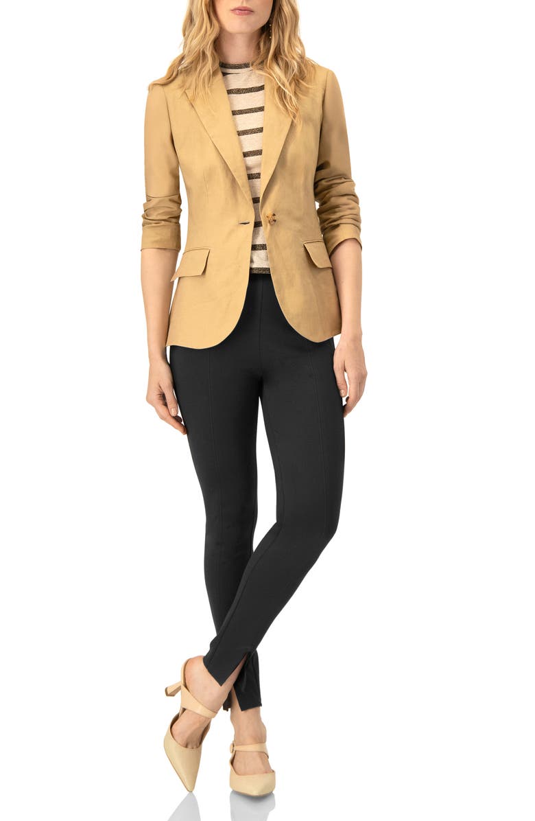 IVONNE Striped Round Neck Blouse, Alternate, color, Sand