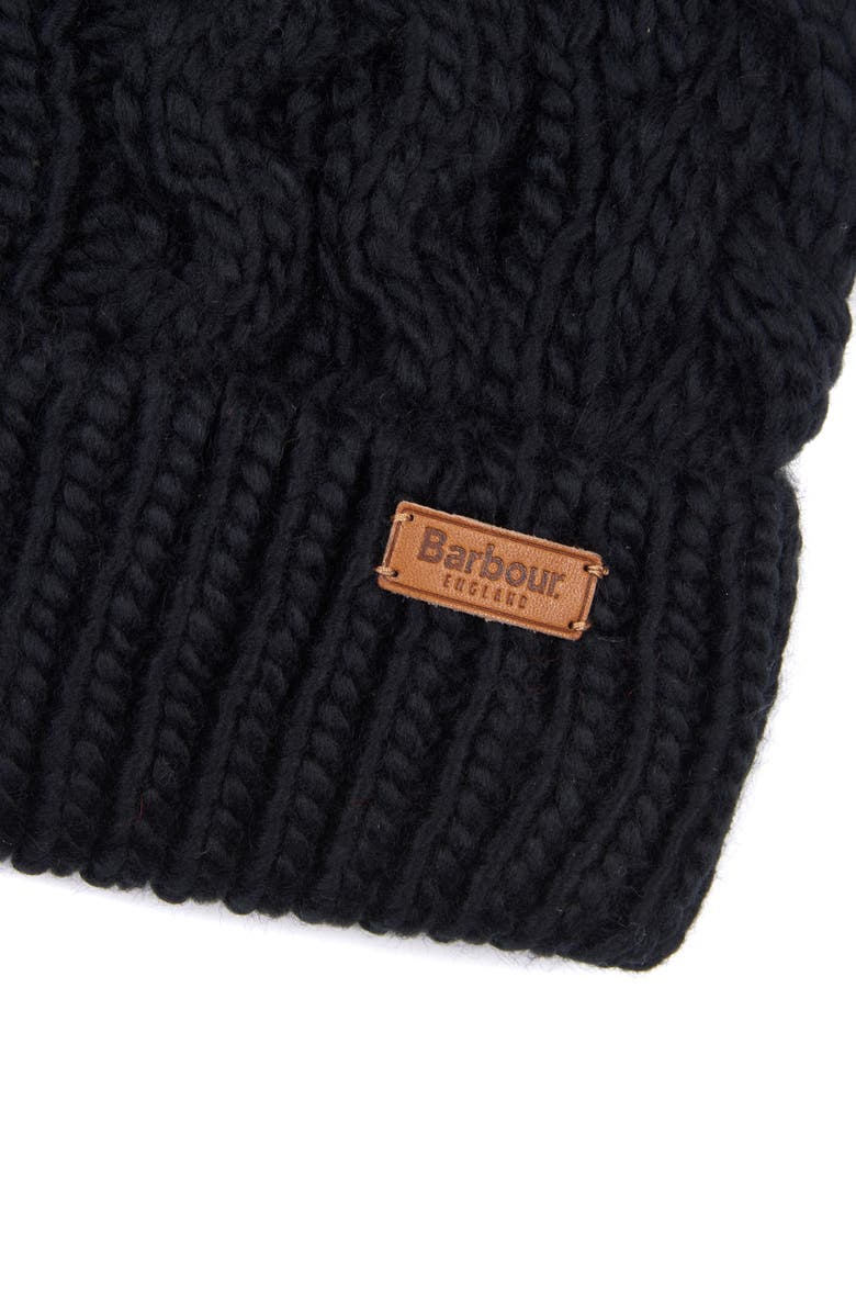 Barbour Penshaw Faux Fur Pompom Beanie, Alternate, color, 
