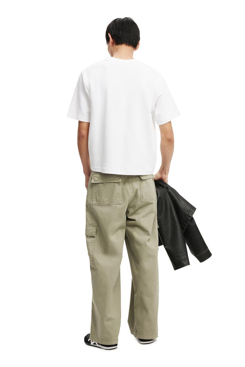 Men's Axel Super Baggy Cargo Pant, Alternate, color, Washed Military Herringbone