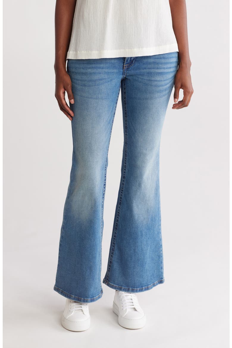 Low Rise Flare Leg Jeans, Main, color, WILD LIGHT