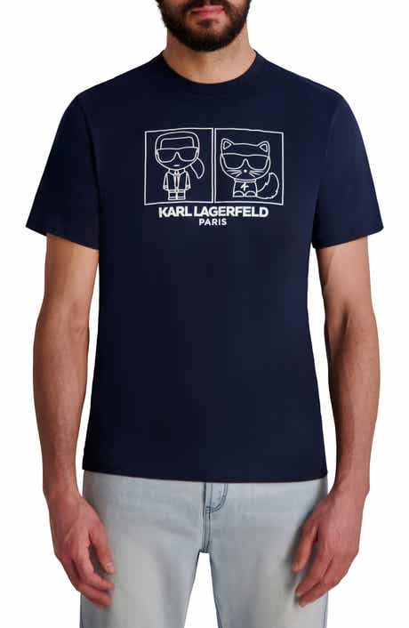 KARL LAGERFELD PARIS Karl & Choupette Character Graphic T-Shirt
