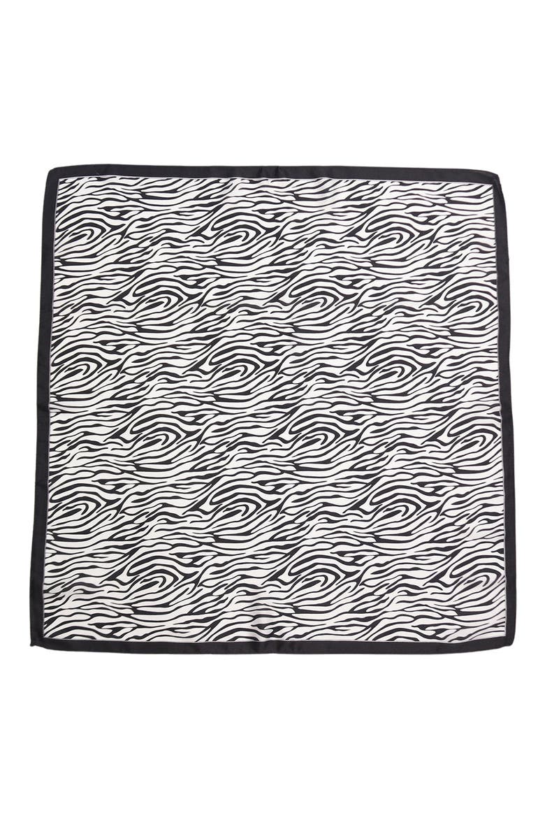 Zebra Print Square Scarf, Main, color, ZEBRA