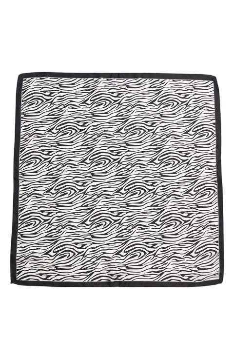 Zebra Print Square Scarf