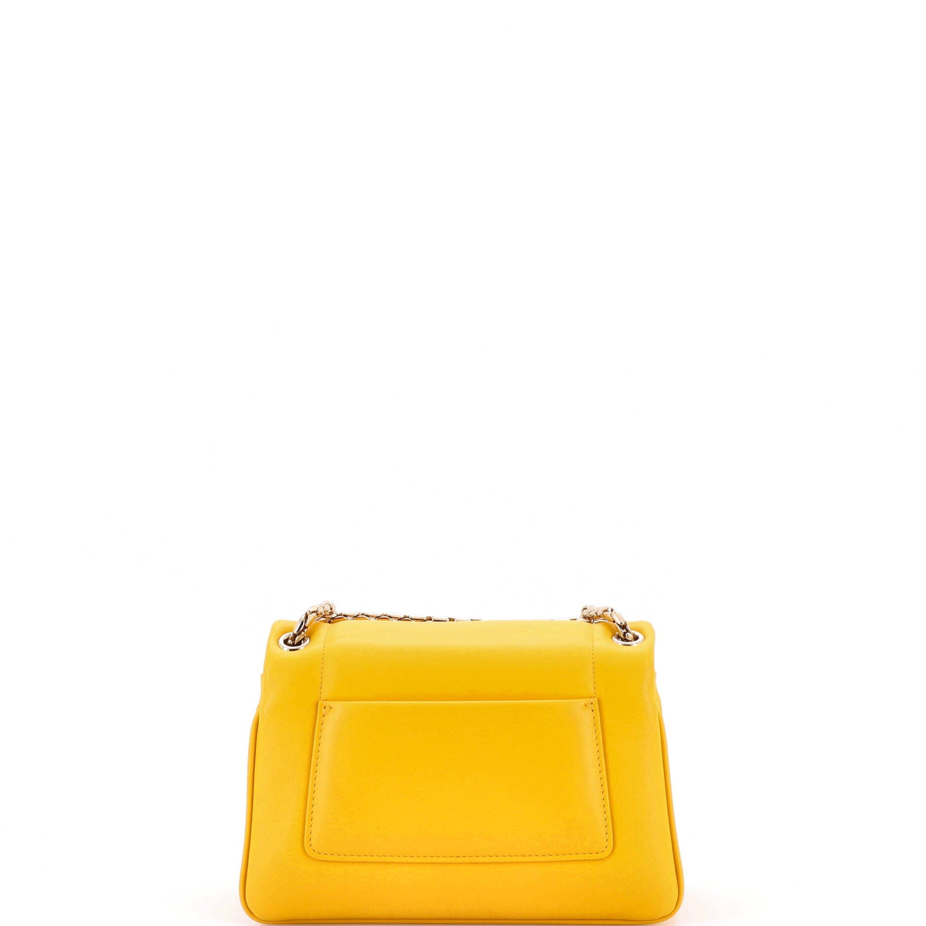 Serpenti Reverse Shoulder Bag Leather Small, Alternate, color, Yellow