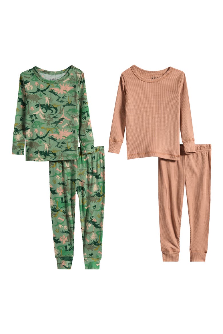 Kids' 4-Piece Pajama Set, Main, color, CAMO / NUDE