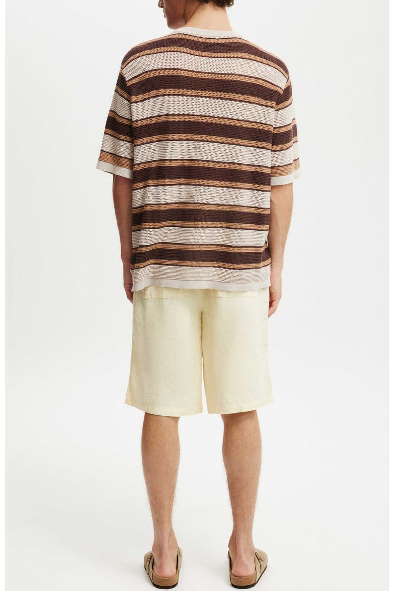Men's Baggy Linen Short, Alternate, color, Yellow