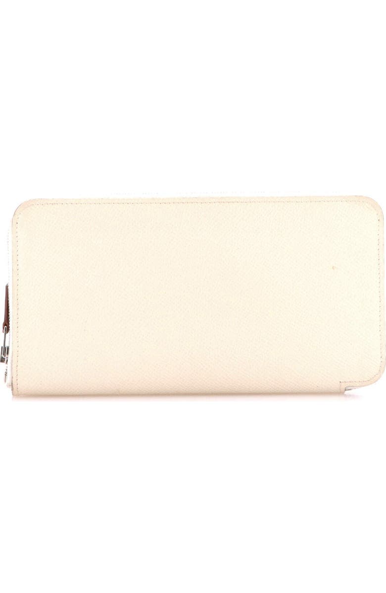 Pre-Owned Hermes Azap Zip Around Wallet Silk'in Epsom Long, Alternate, color, Craie