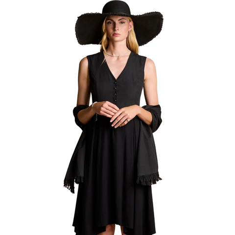 Monroe 2.0 Midi Dress with Front Button, UPF 50+ Sun Protection