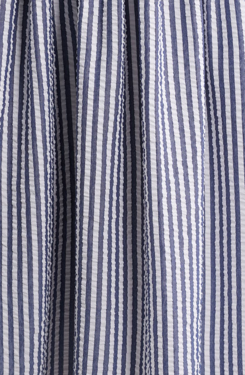 Julia Jordan Stripe Seersucker Dress, Alternate, color, Navy Multi