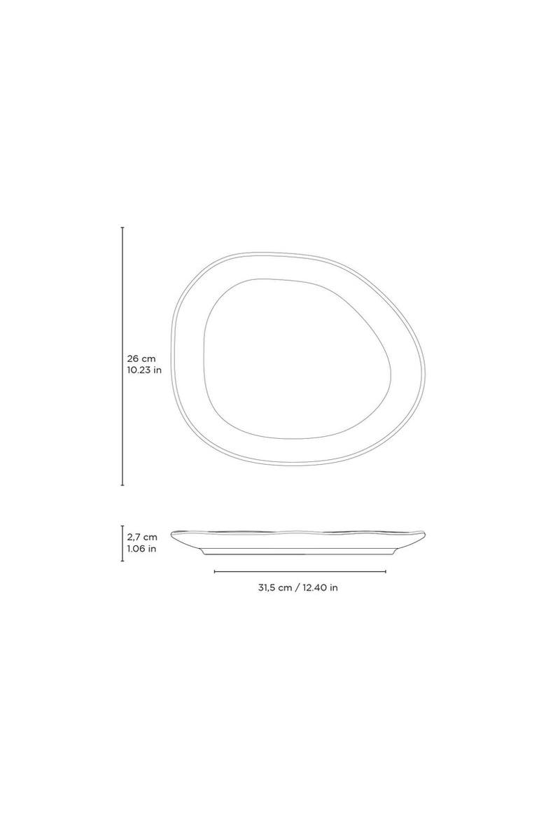 Oval Dinner Plate Set of 6, Alternate, color, Litchi