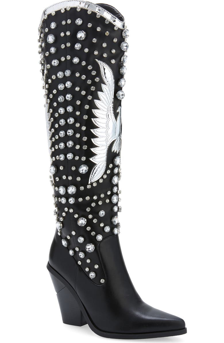 AZALEA WANG Upbeat Western Boot, Main, color, Black