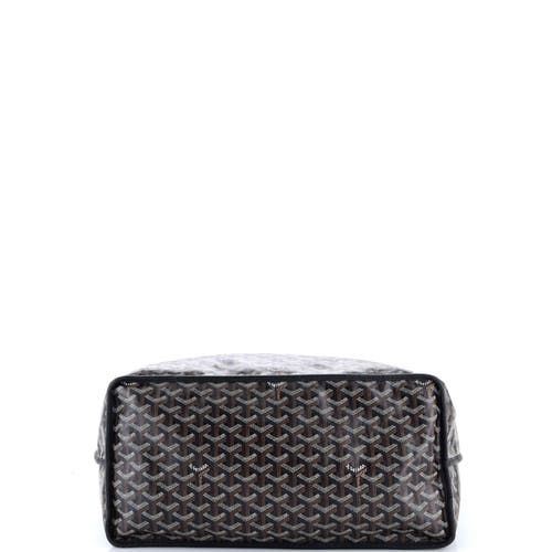 Pre-owned Goyard  Goyard Anjou Reversible Tote Coated Canvas Gm In Black