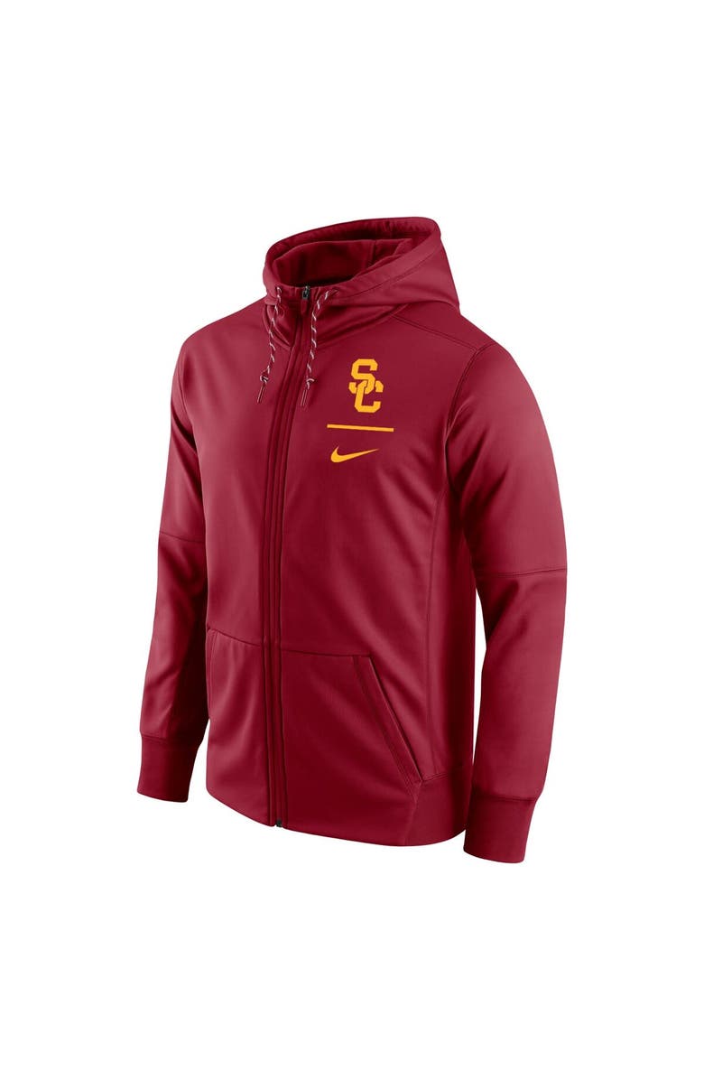 Nike Men's Nike Cardinal USC Trojans Logo Stack Performance Full-Zip Hoodie, Alternate, color,