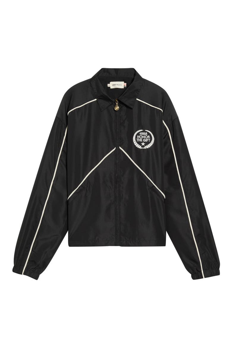 Honeycomb Track Jacket, Main, color, BLACK