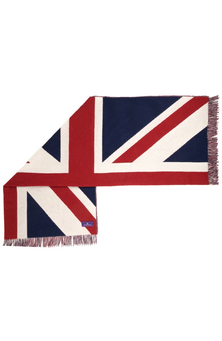 Prince of Scots Union Jack Merino Wool Throw, Alternate, color, 