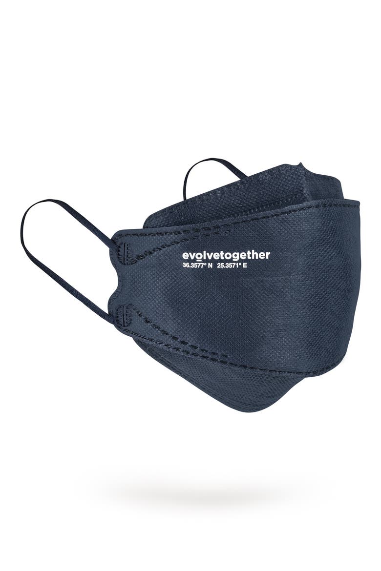 Santorini - 5 KN95 Masks, Alternate, color, NAVY