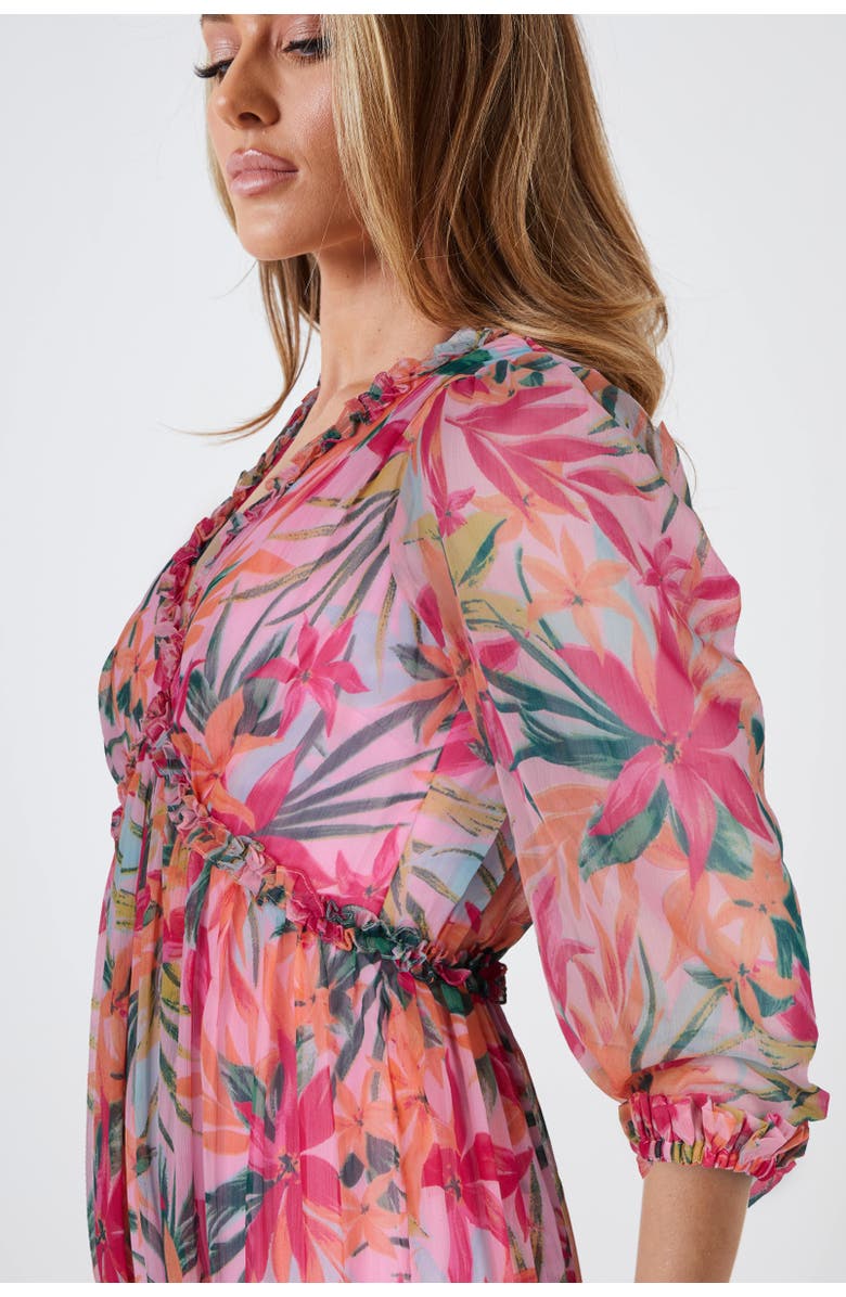 CREEA the Label Floral Print Empire Waist Midi Dress, Alternate, color,