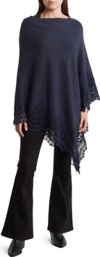 La Fiorentina Lace Trim Poncho