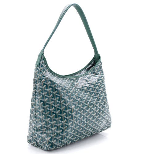 Pre-owned Goyard  Goyard Boheme Hobo Printed Coated Canvas In Green