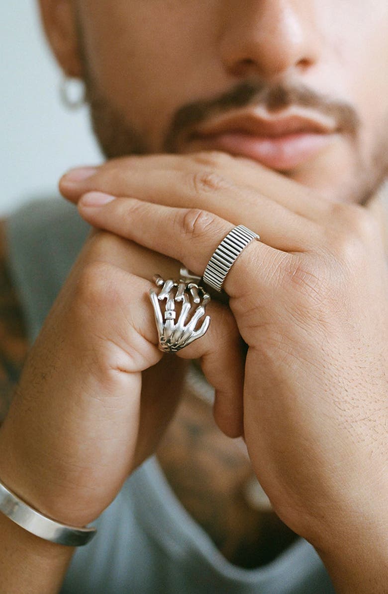Serge DeNimes Skeleton Hands Ring, Alternate, color,