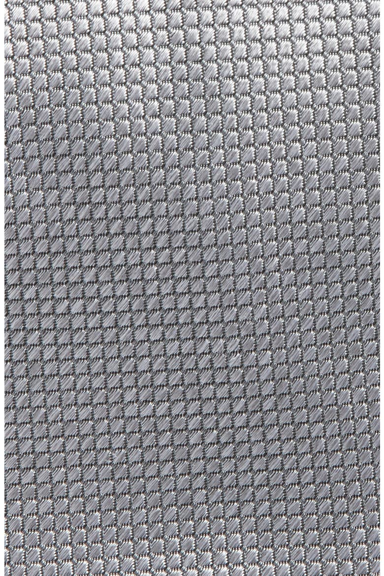 Solid Silk Tie, Alternate, color, SILVER