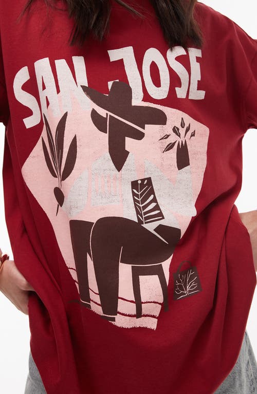 Shop Topshop San Jose Oversize Graphic T-shirt