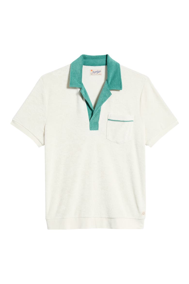 Emilio Vintage Terry Polo, Alternate, color, WHITE/ GREEN