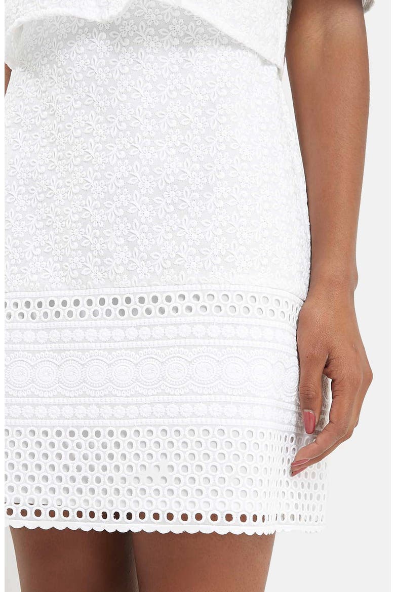 Embroidered Off the Shoulder Dress, Alternate, color, WHITE