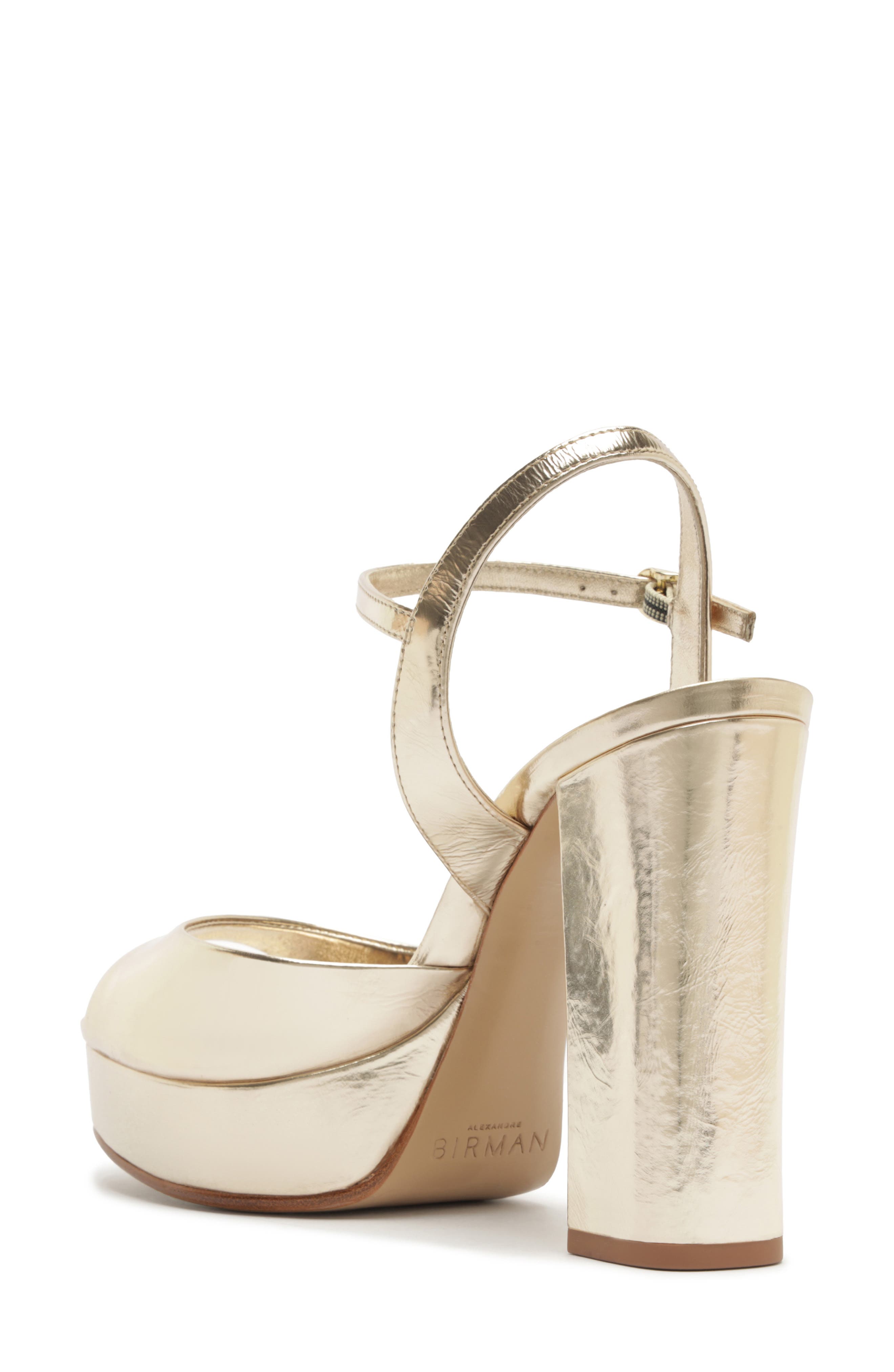 Alexandre Birman Amy Platform Sandal, Alternate, color, Golden