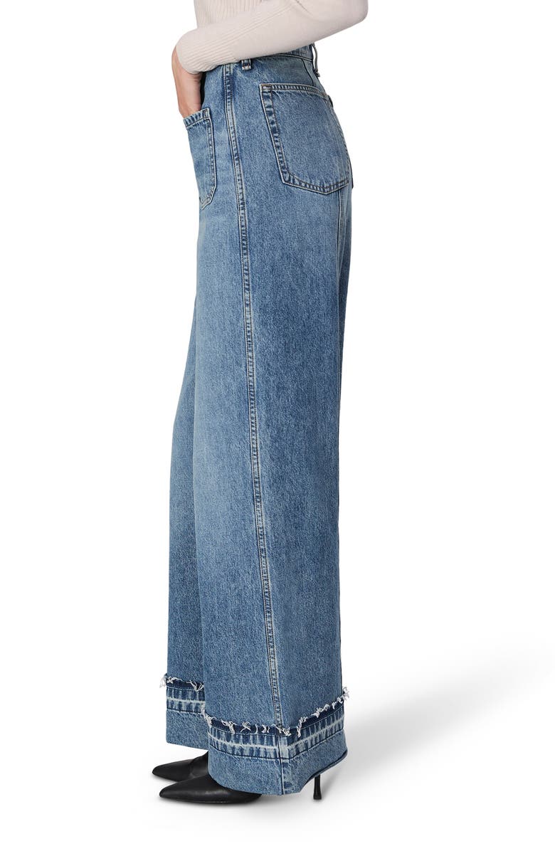 rag & bone Marina Cuff High Waist Ankle Wide Leg Jeans, Alternate, color, Liliana