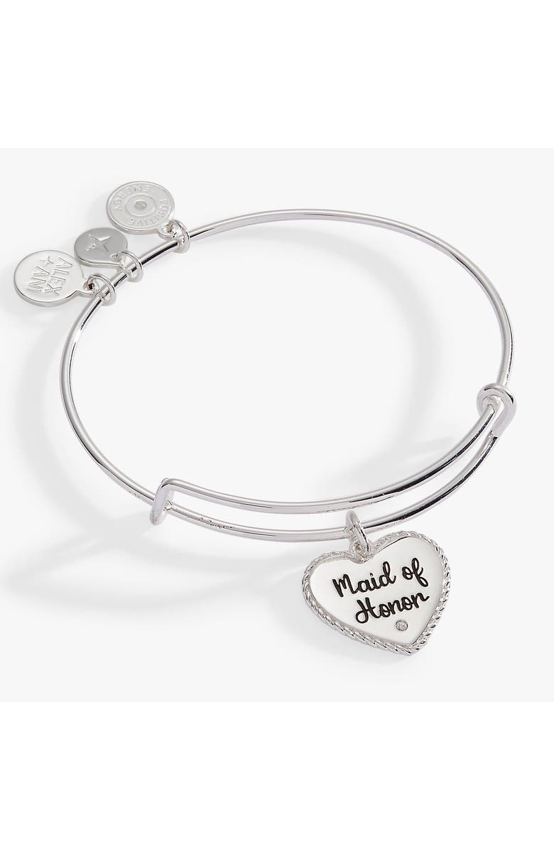 Alex and Ani Mother of the Bride Heart Bangle, Main, color, Gold