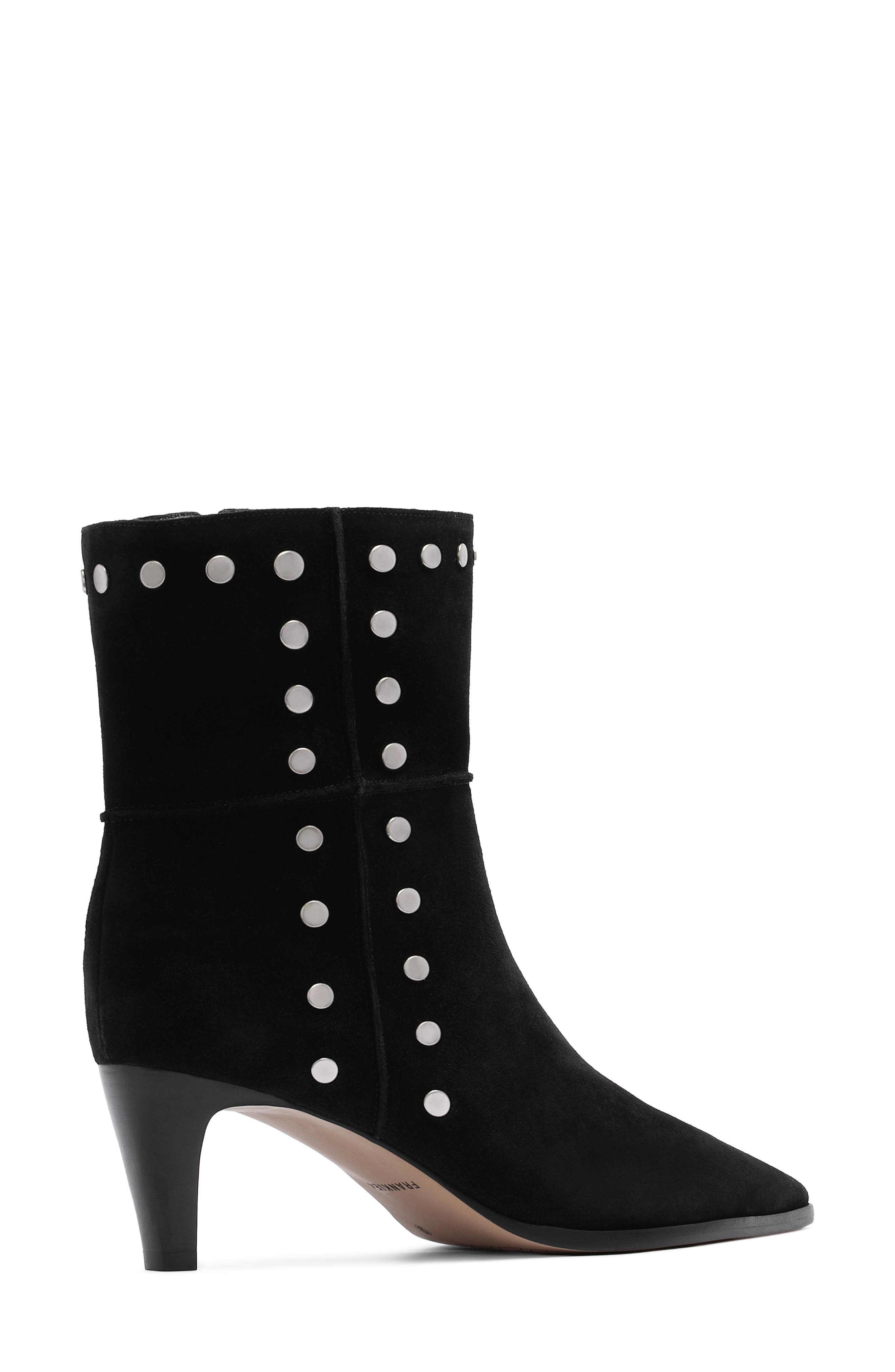 Reign Studded Pointed Toe Bootie, Alternate, color, BLACK SUEDE STUD