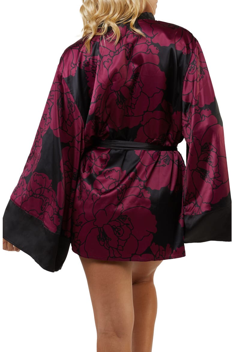 x Sammi Jefcoate Oversize Floral Satin Robe, Alternate, color, DARK FLORAL