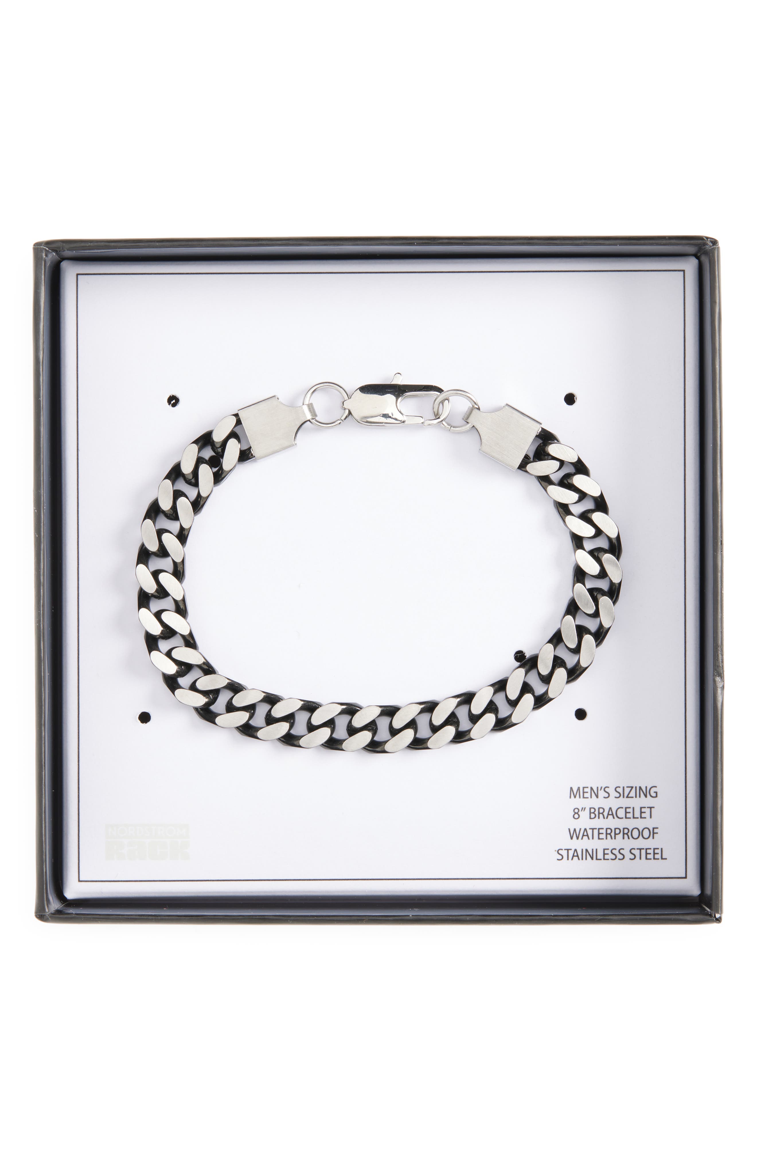 NORDSTROM RACK Men's Edge Two-Tone Curb Chain Bracelet